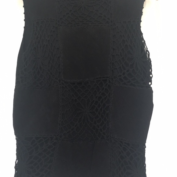 🌺 New Sleeveless Turtleneck Sweater Suede - Picture 2 of 8